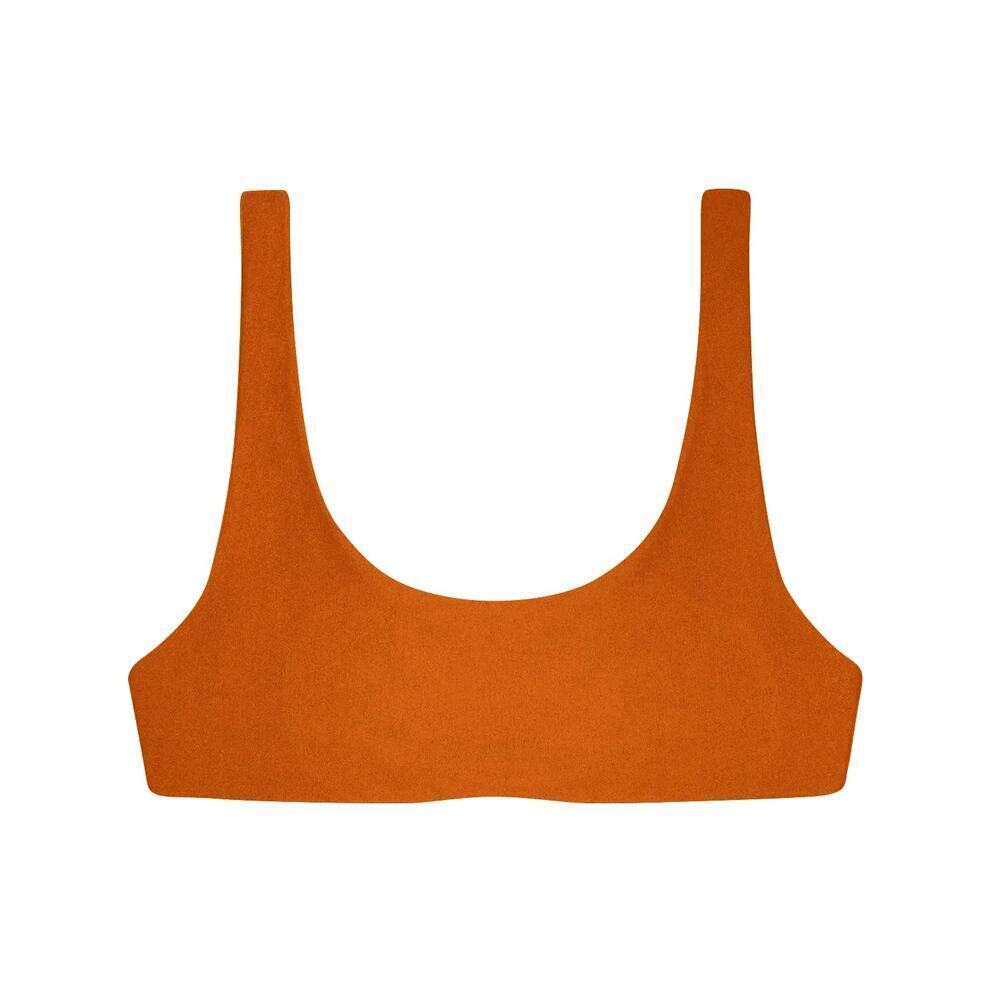 NWOT Jade Swim Rounded Edges Bikini Top Size Small Bronze Sheen